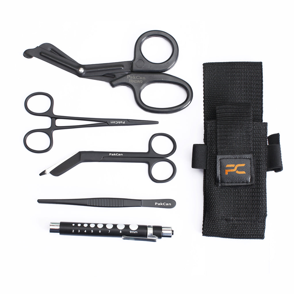 thumbnail image 2 of Black Tactical Fluoride Coated Trauma Shears – 5.5" Utility Bandage Scissors (ODM) 2 of 5
