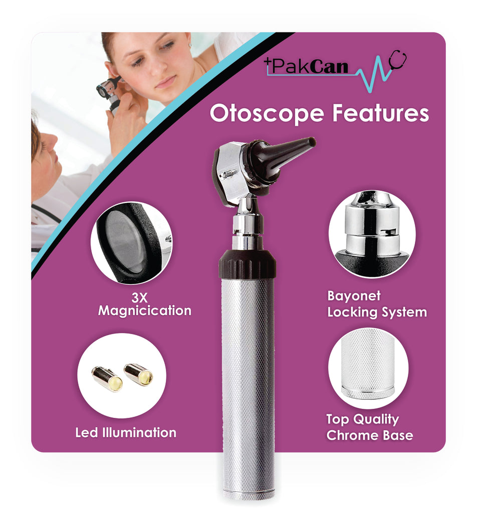 Compact Pocket Size Fiber Optic Otoscope – PakCan Medical